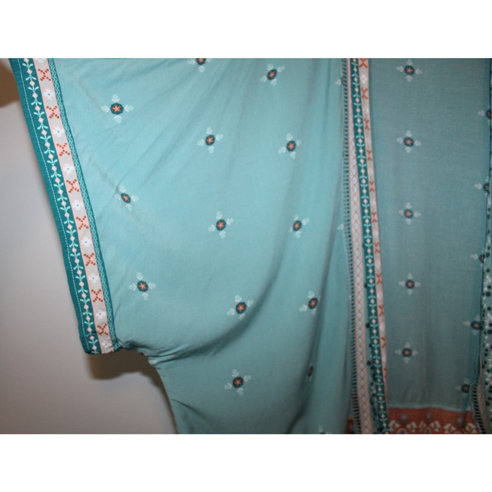 ✨2/$20 Matilda Jane Days Like This Kimono Open Front Floral Teal Top Size XS / S - Picture 4 of 8